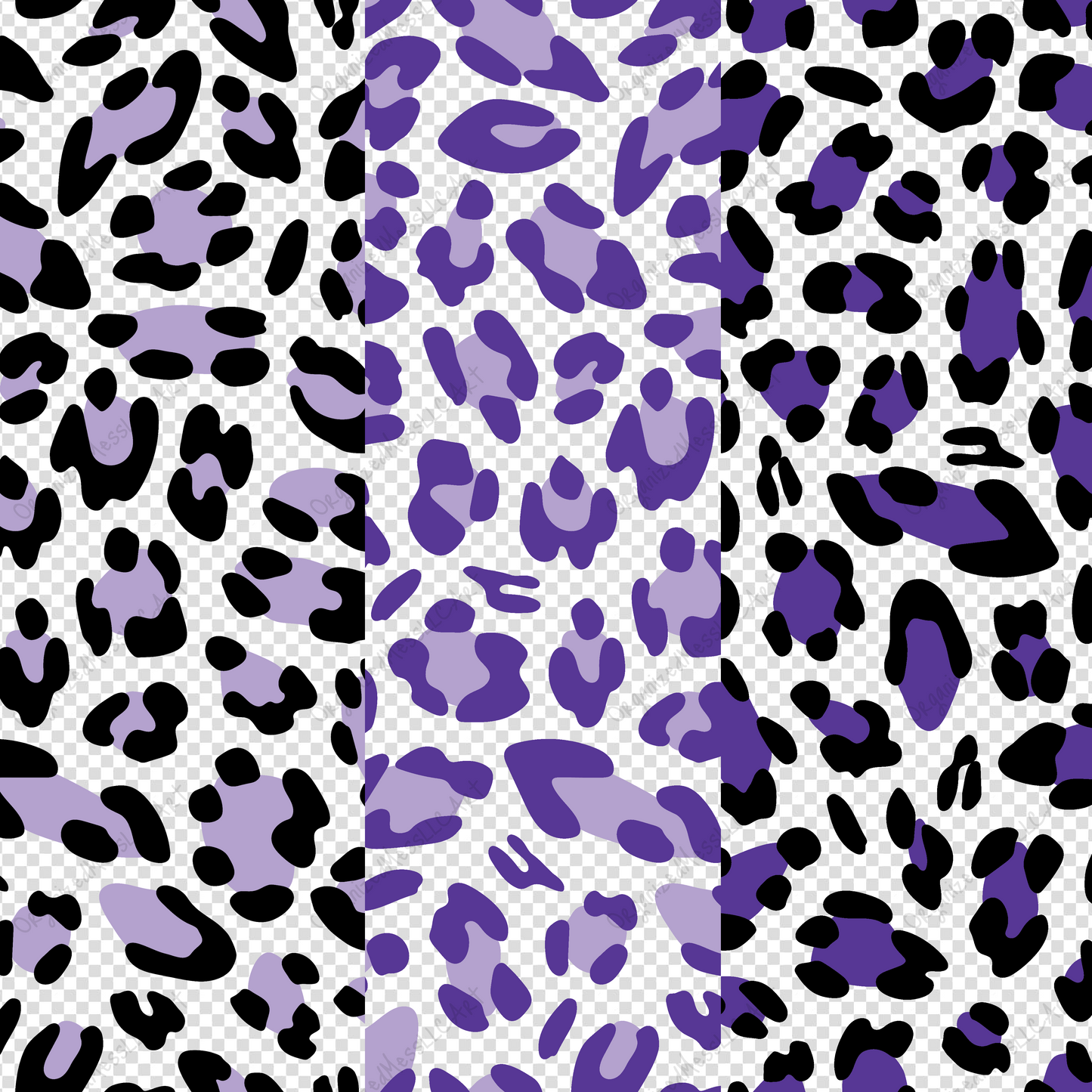 Blue Leopard Pattern Instant Digital Download High Resolution PNG Format Digital Illustration