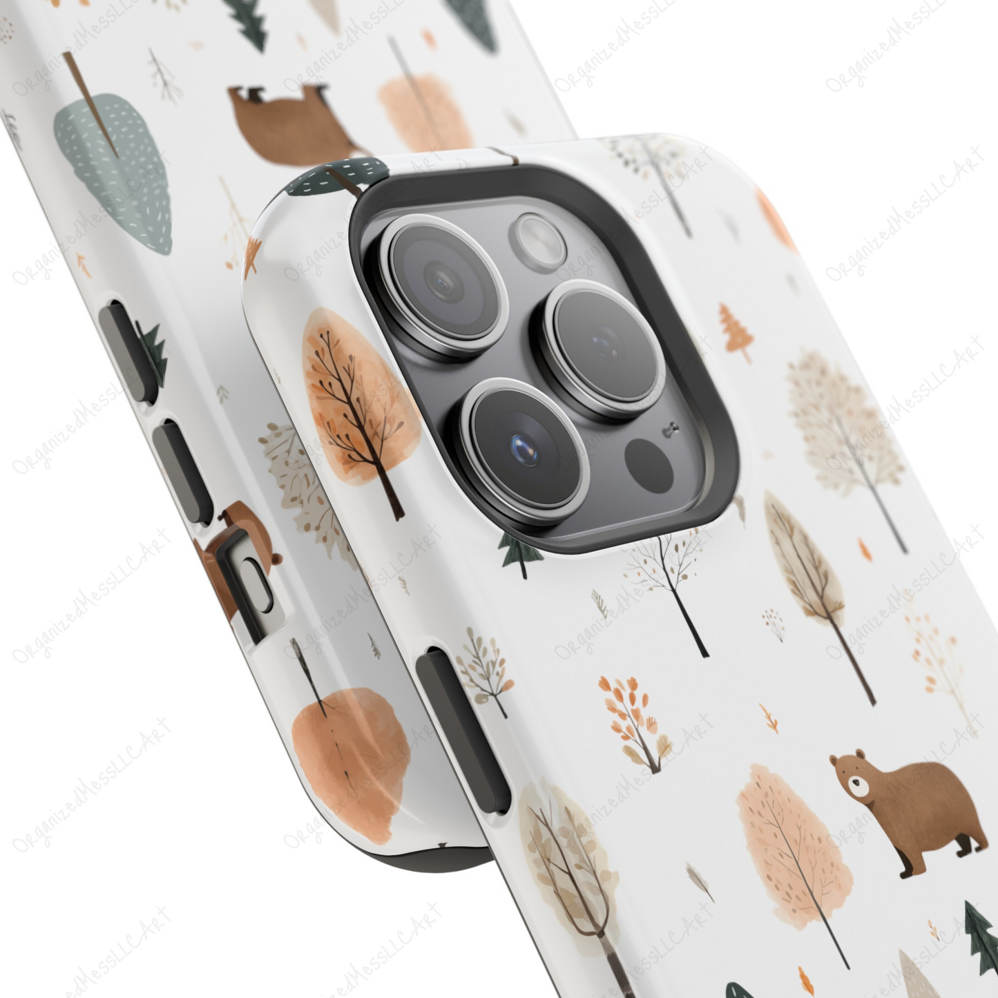 Bears in the Forest pattern high resolution images transparent background png