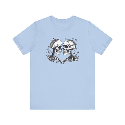 Kissing Skeletons Unisex Jersey Short Sleeve Tee