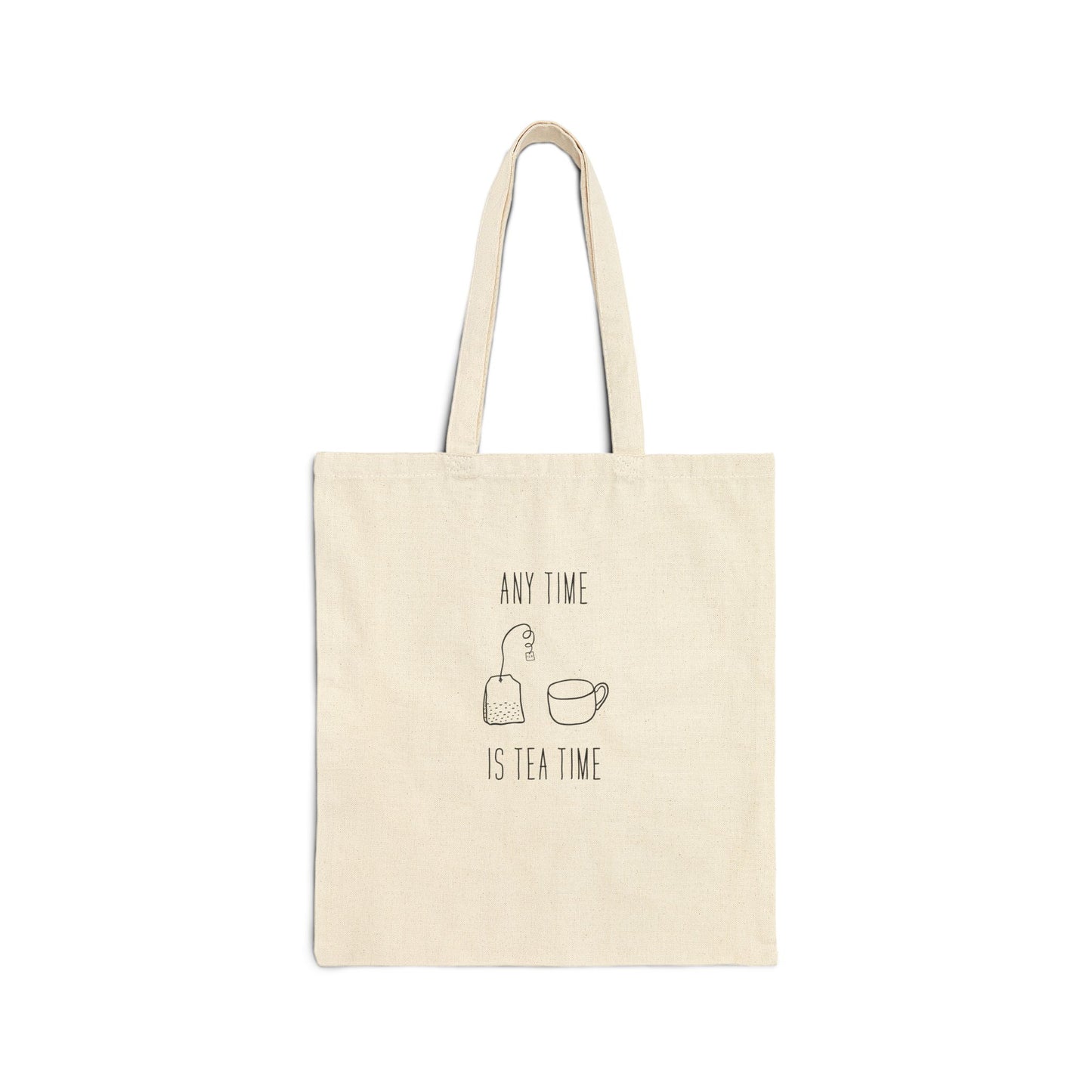 Any Time Tea Time Cotton Canvas Tote Bag