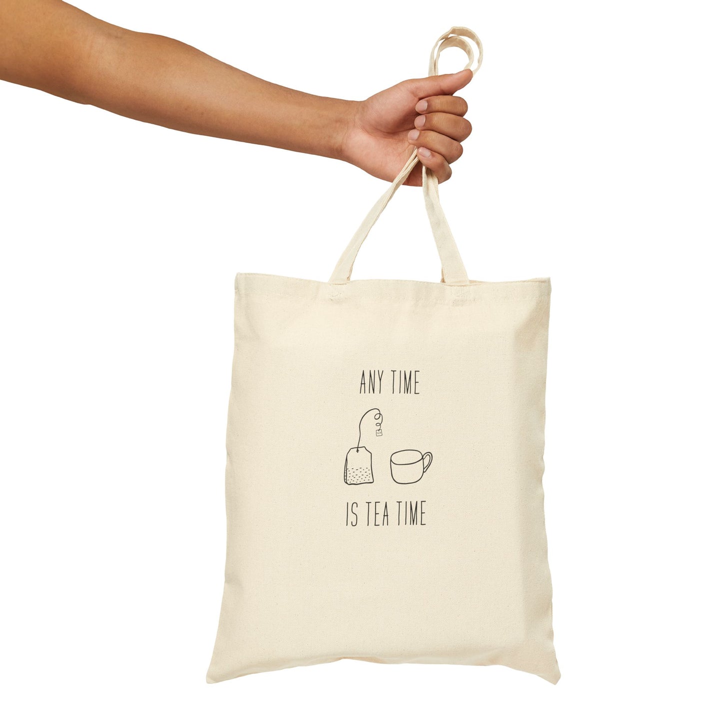 Any Time Tea Time Cotton Canvas Tote Bag