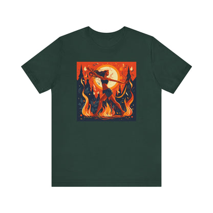 Dancing Around The Fire Unisex Jersey Short Sleeve Tee