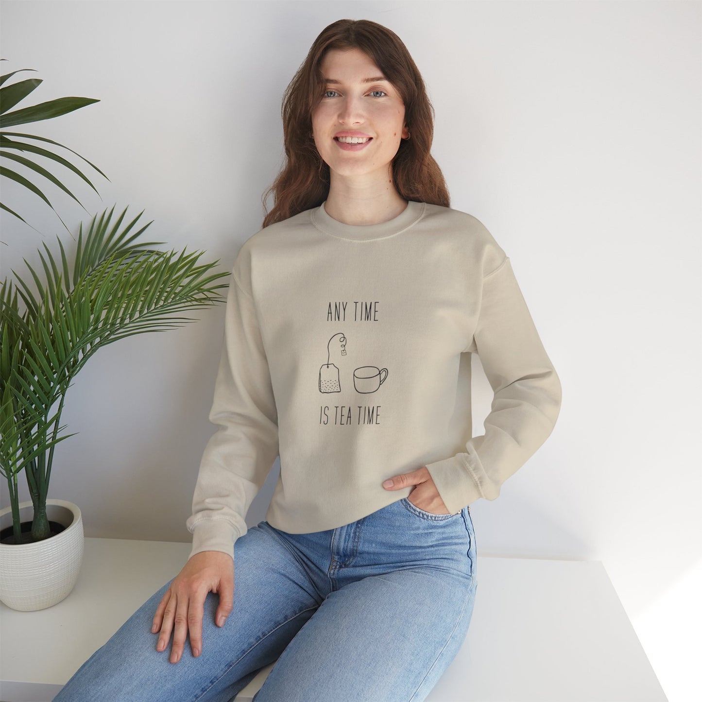 Any Time Tea Time Unisex Crewneck Sweatshirt