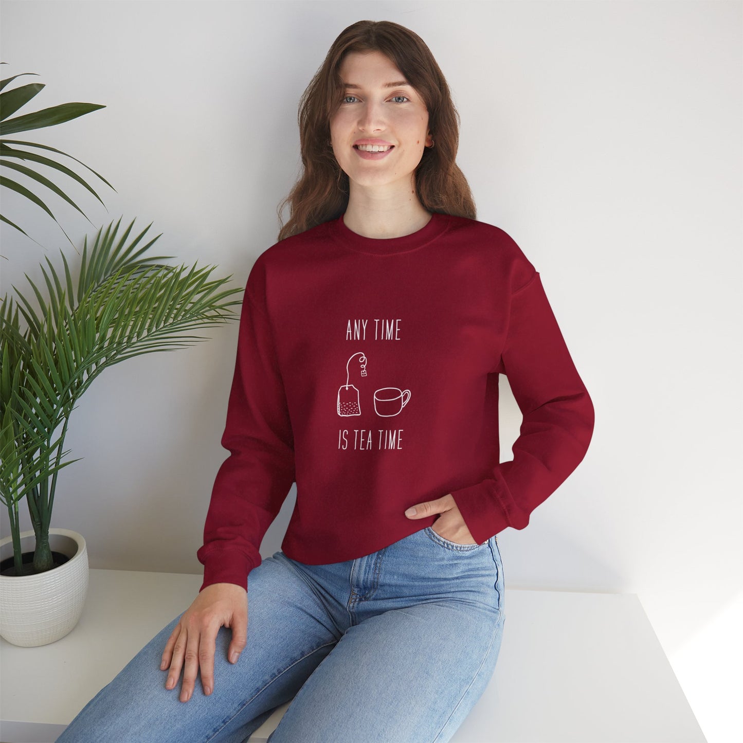 Any Time Tea Time Unisex Crewneck Sweatshirt