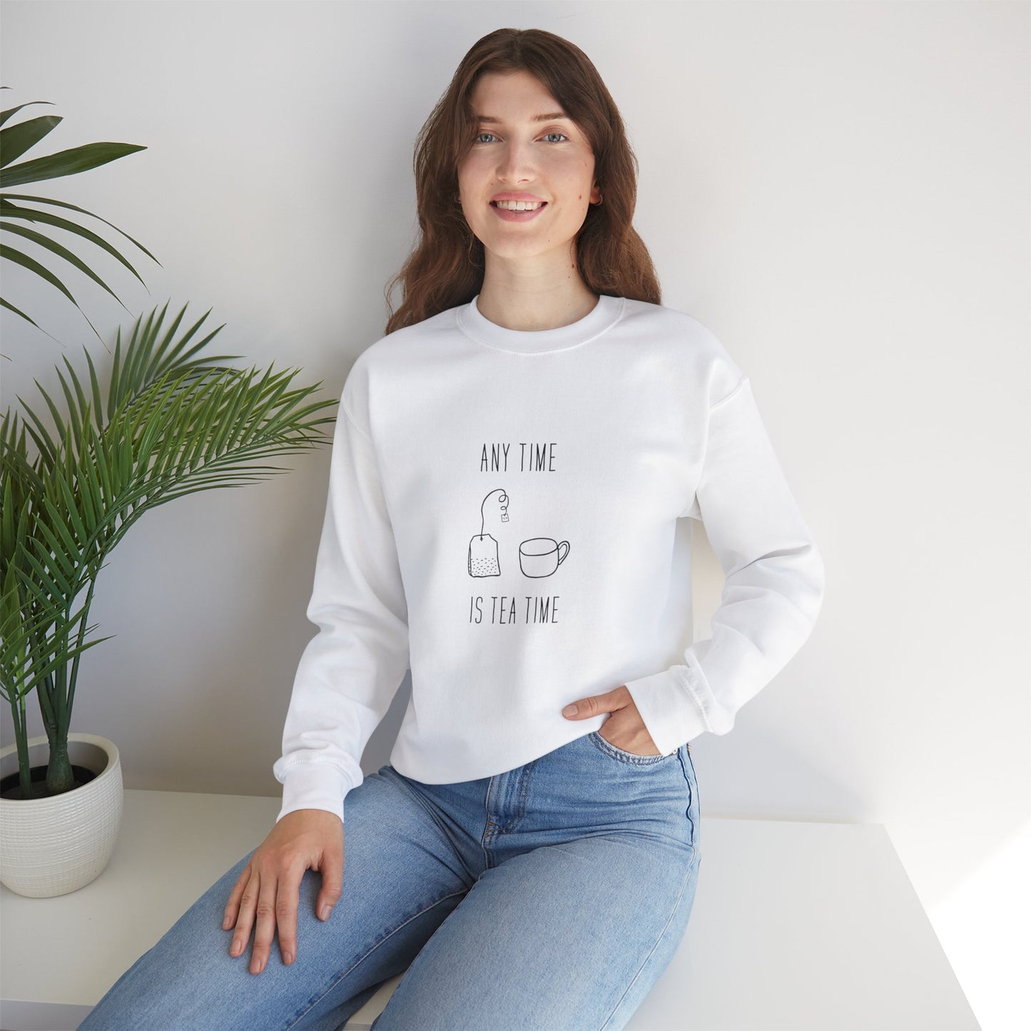 Any Time Tea Time Unisex Crewneck Sweatshirt