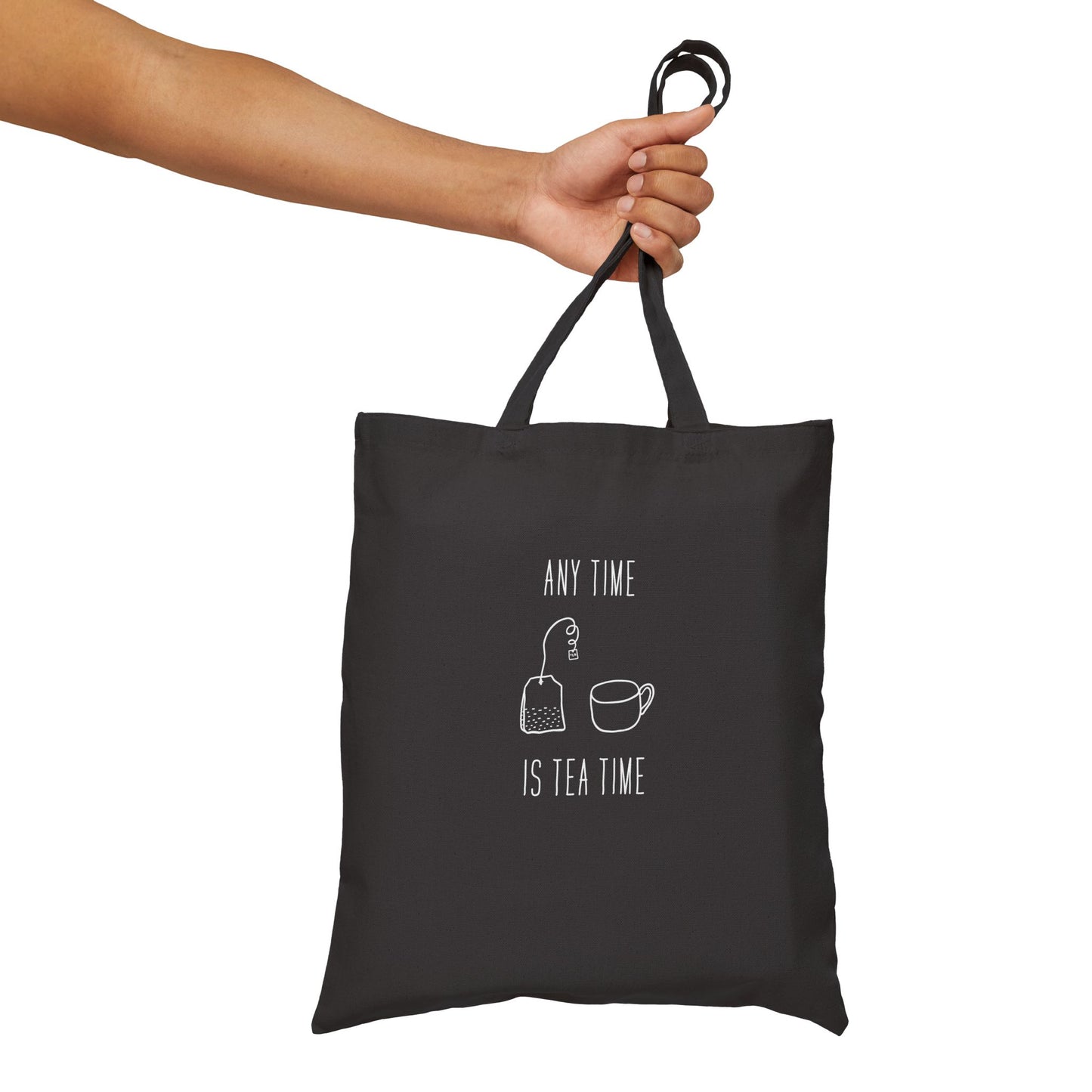 Any Time Tea Time Cotton Canvas Tote Bag