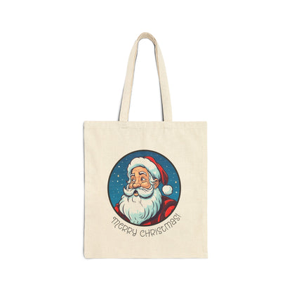 Merry Christmas Cotton Canvas Tote Bag