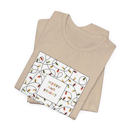 Merry And Bright Unisex Jersey Short Sleeve Tee