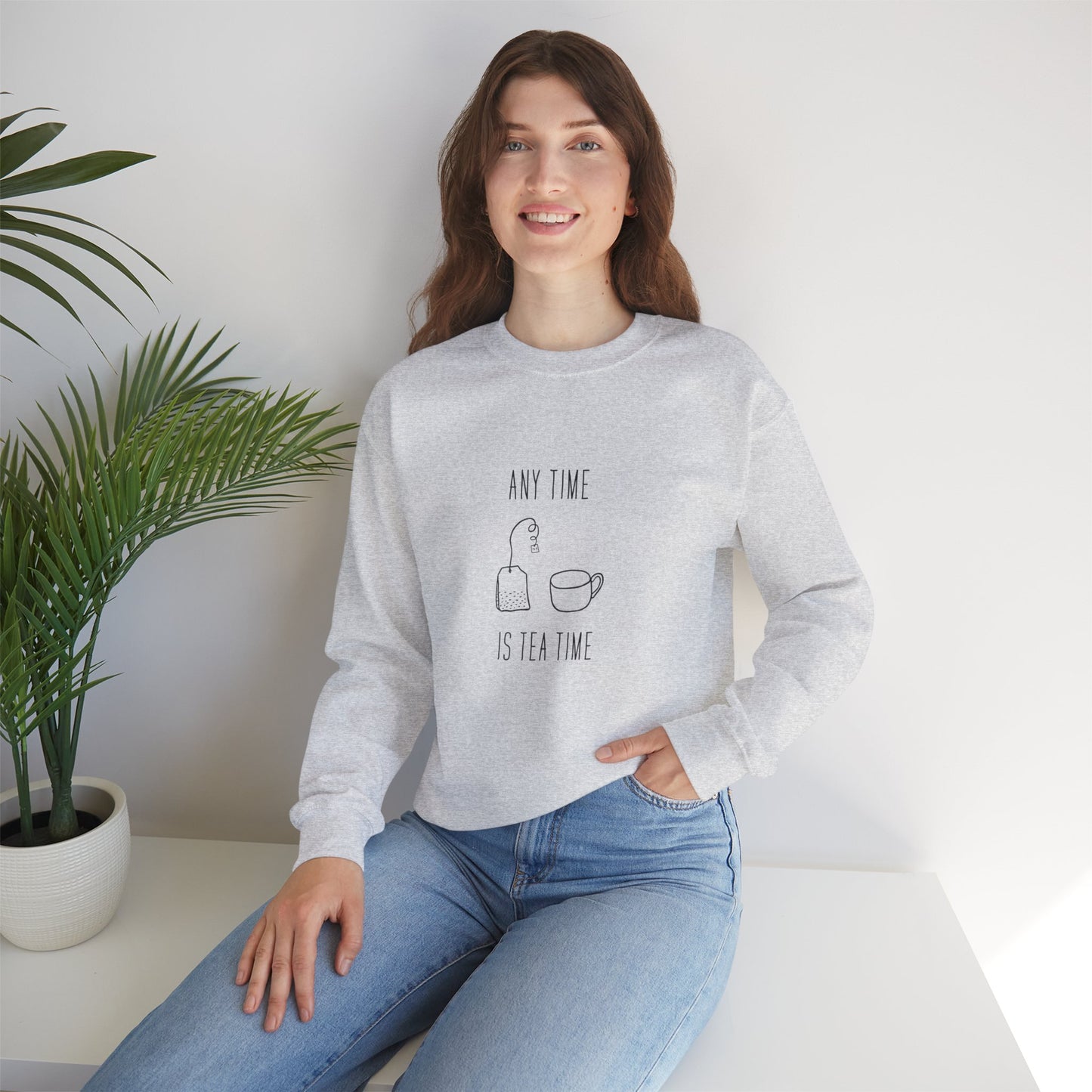 Any Time Tea Time Unisex Crewneck Sweatshirt