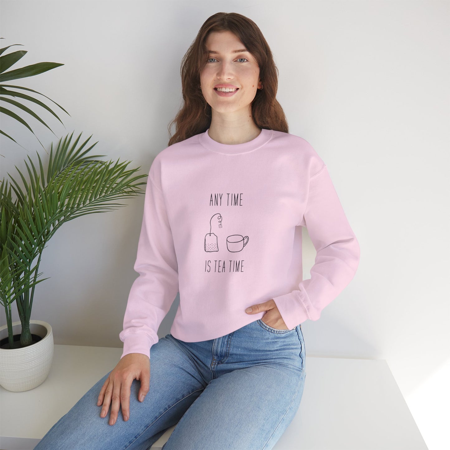 Any Time Tea Time Unisex Crewneck Sweatshirt