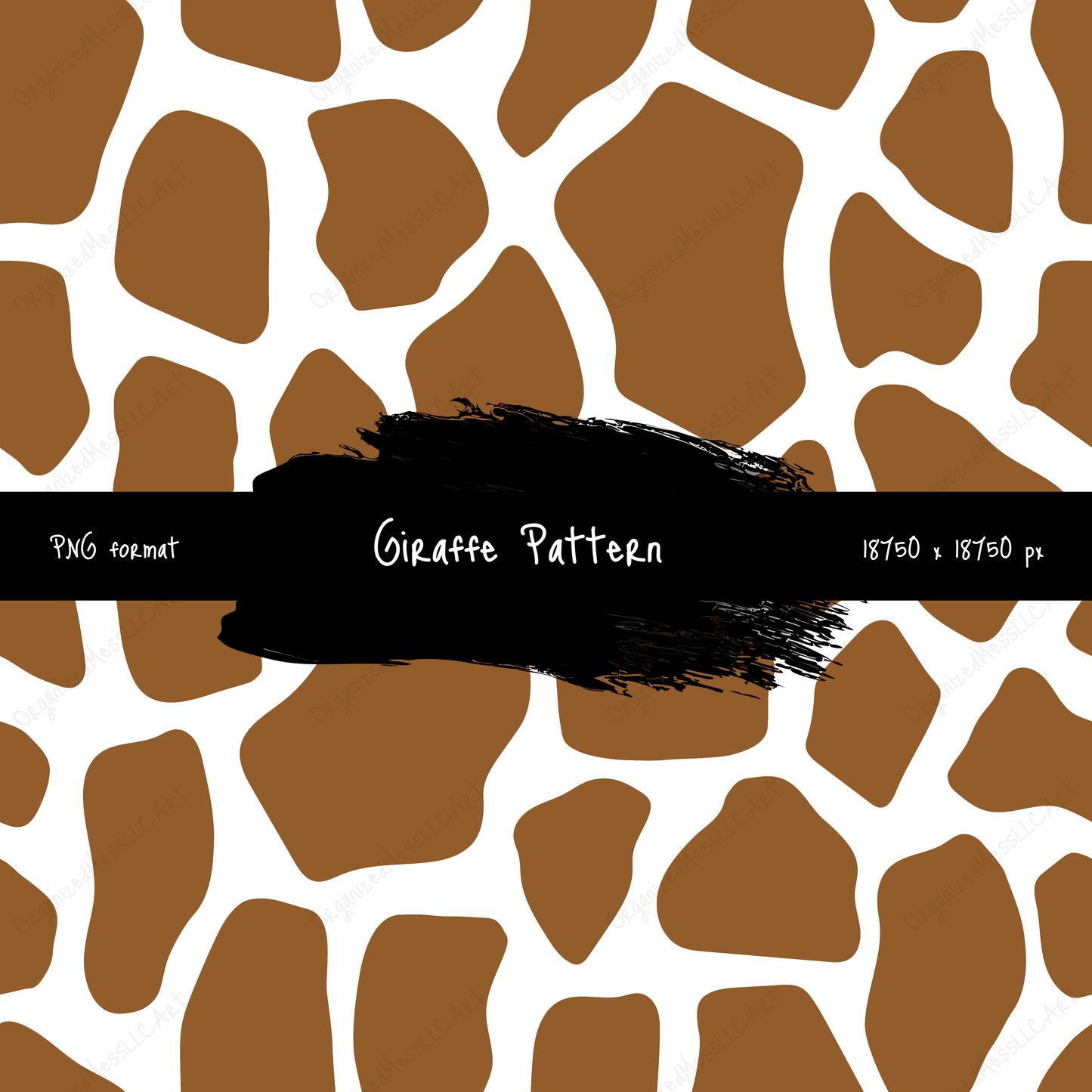 Giraffe pattern instant digital download high resolution PNG format digital illustration