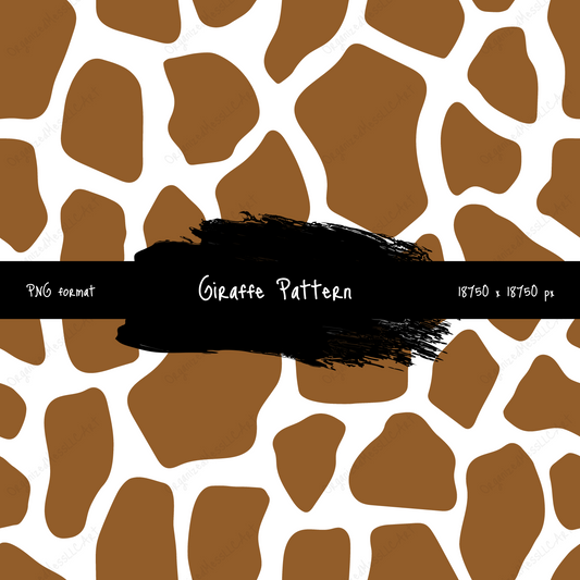 Giraffe pattern instant digital download high resolution PNG format digital illustration