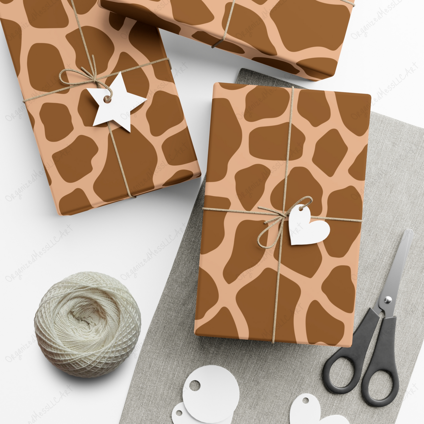 Giraffe pattern instant digital download high resolution PNG format digital illustration