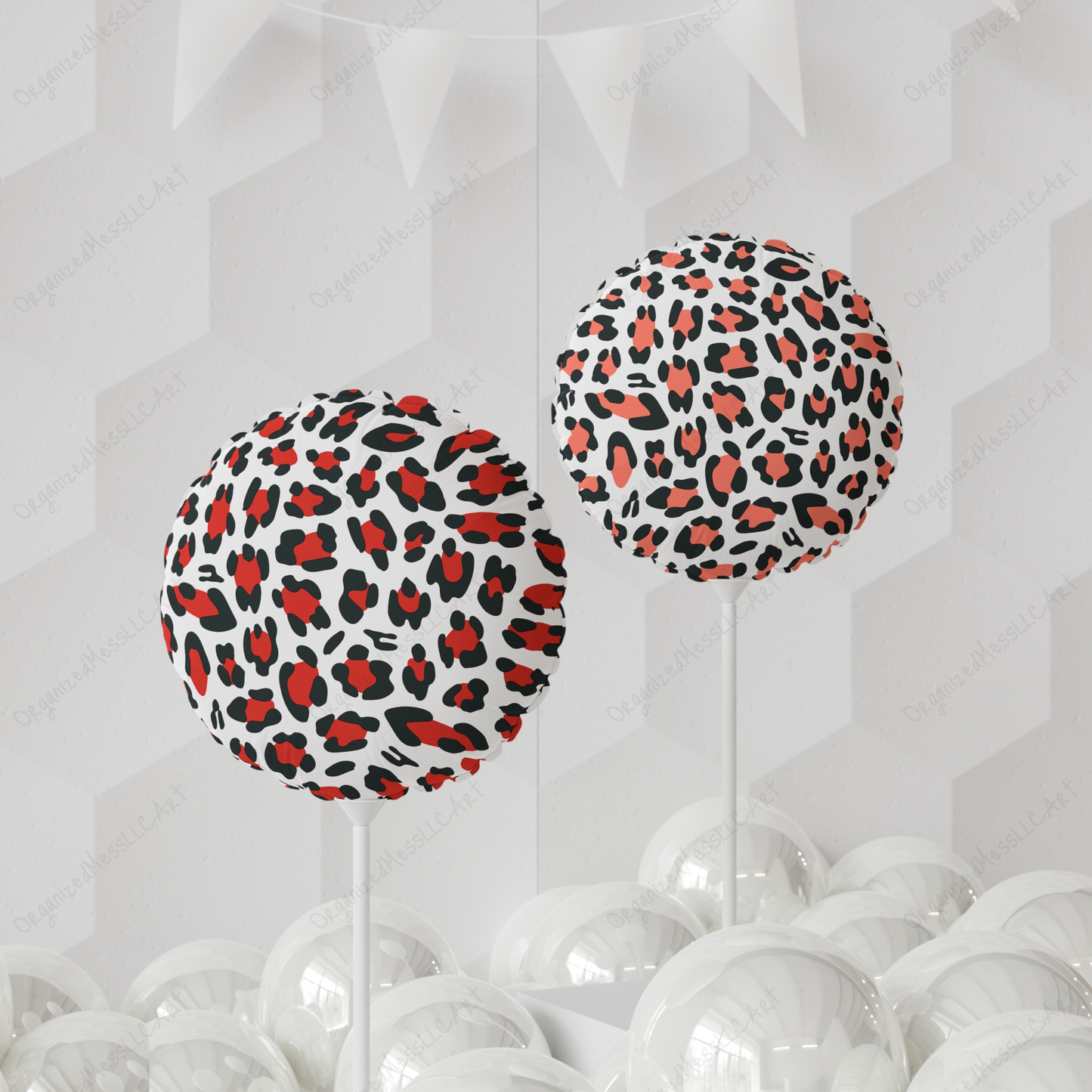 Red Leopard Pattern Instant Digital Download High Resolution PNG Format Digital Illustration