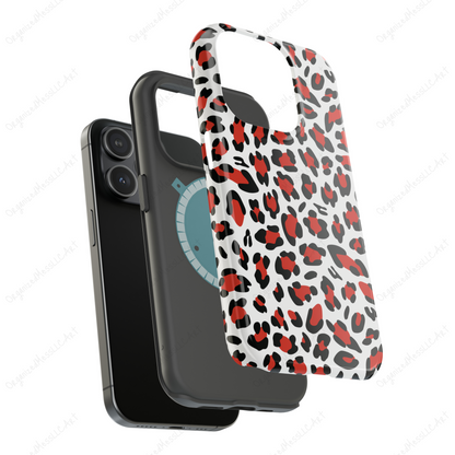 Red Leopard Pattern Instant Digital Download High Resolution PNG Format Digital Illustration