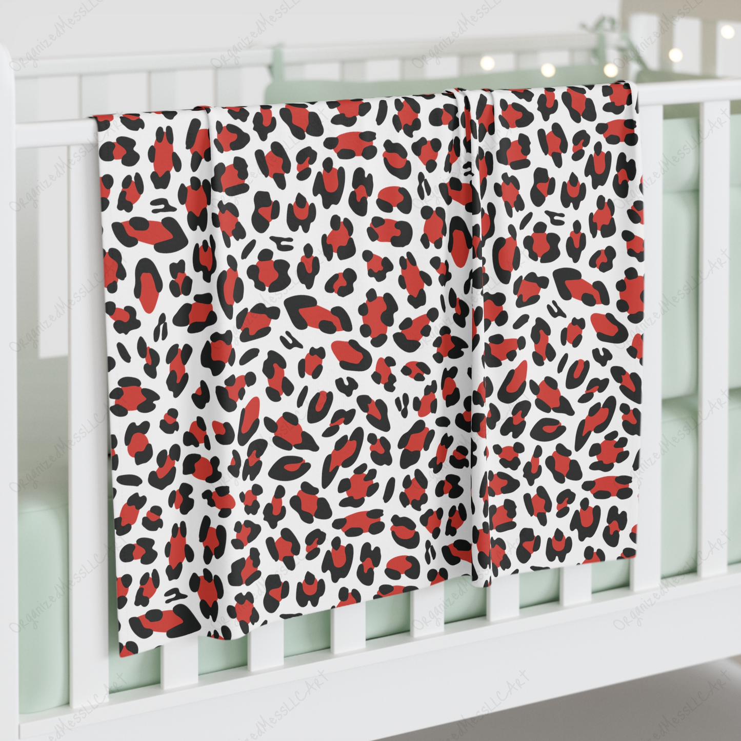 Red Leopard Pattern Instant Digital Download High Resolution PNG Format Digital Illustration