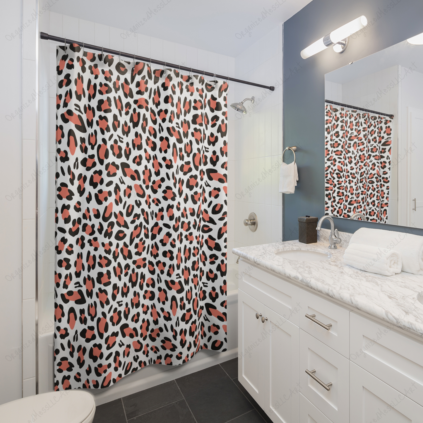 Red Leopard Pattern Instant Digital Download High Resolution PNG Format Digital Illustration
