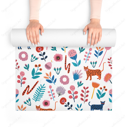 Floral Felines Pattern Instant Digital Download High Resolution PNG Format Digital Illustration