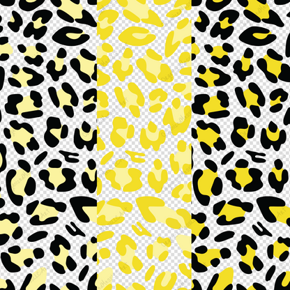 Yellow Leopard Pattern Instant Digital Download High Resolution PNG Format Digital Illustration