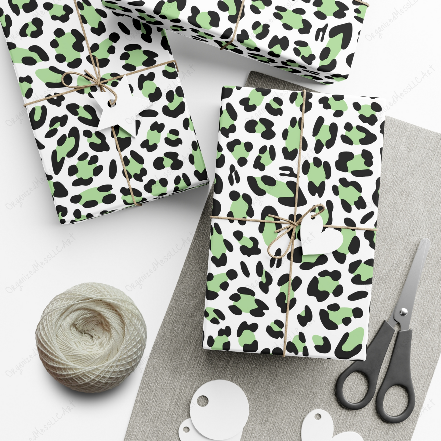 Green Leopard Pattern Instant Digital Download High Resolution PNG Format Digital Illustration