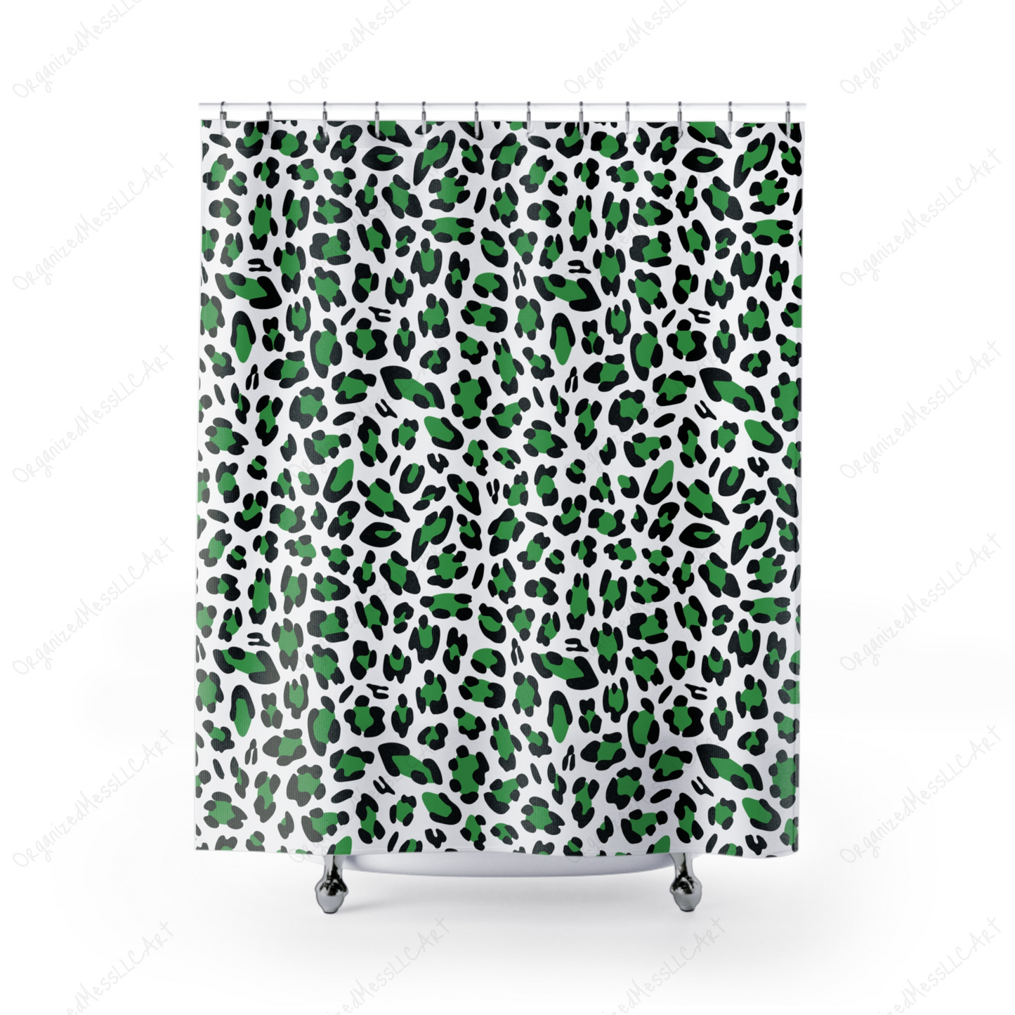 Green Leopard Pattern Instant Digital Download High Resolution PNG Format Digital Illustration