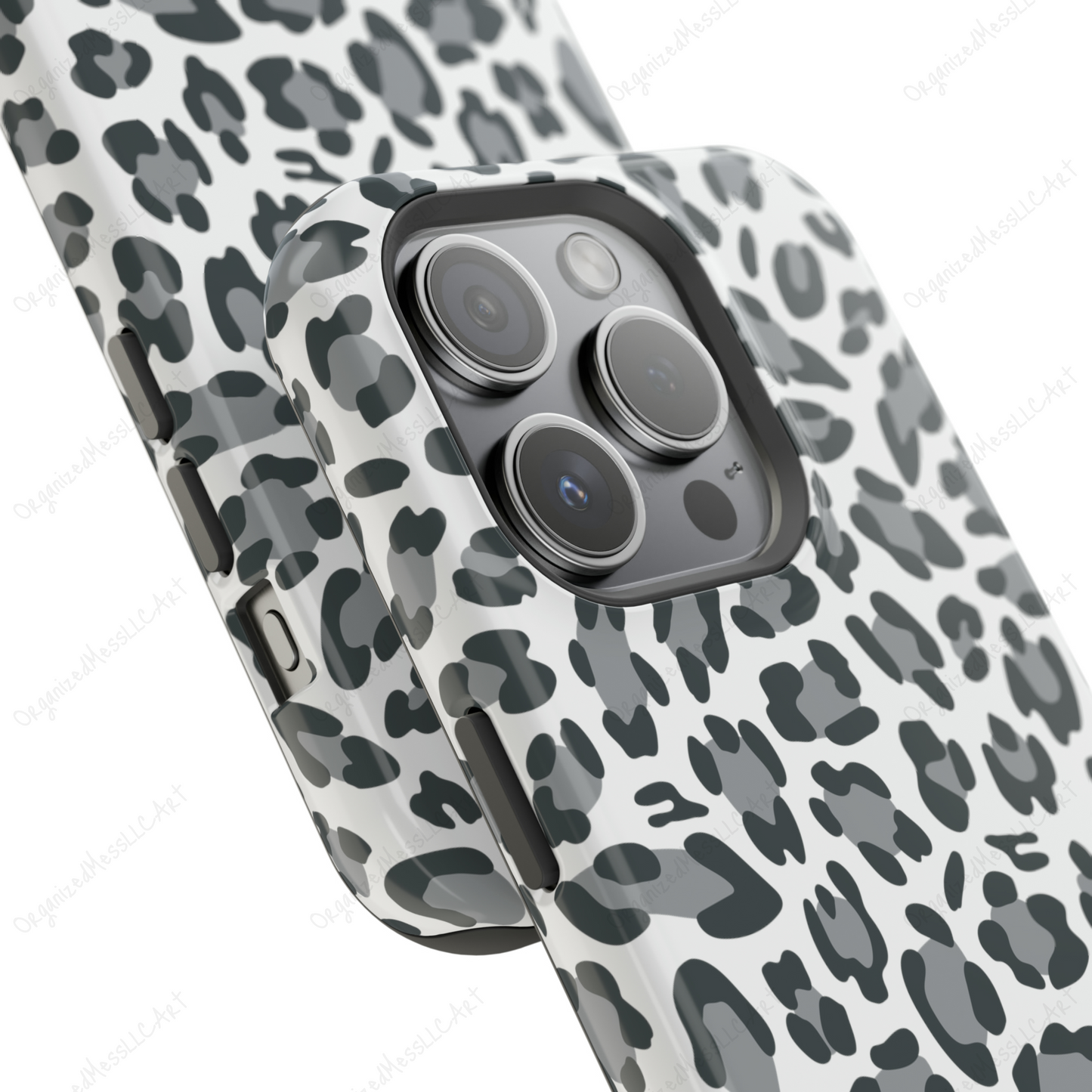 Grey Leopard Pattern Instant Digital Download High Resolution PNG Format Digital Illustration