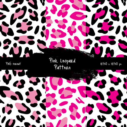 Pink Leopard Pattern Instant Digital Download High Resolution PNG Format Digital Illustration