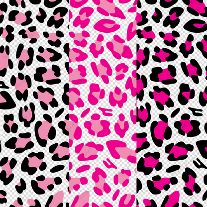 Pink Leopard Pattern Instant Digital Download High Resolution PNG Format Digital Illustration