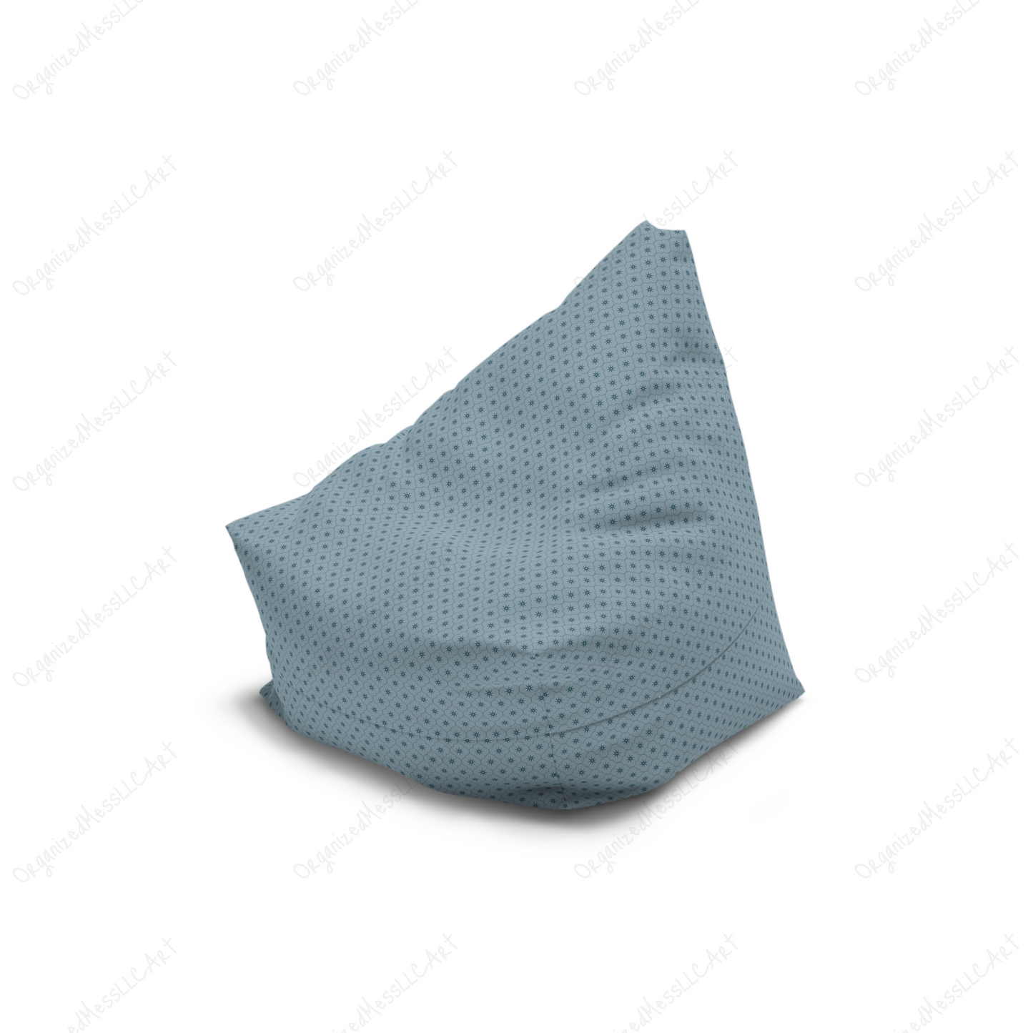 light blue geometric surface pattern used on bean bag