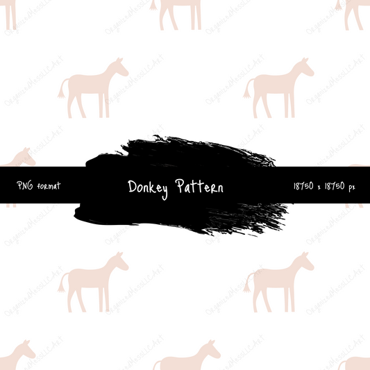 Donkey Pattern Instant Digital Download High Resolution PNG Format Digital Illustration