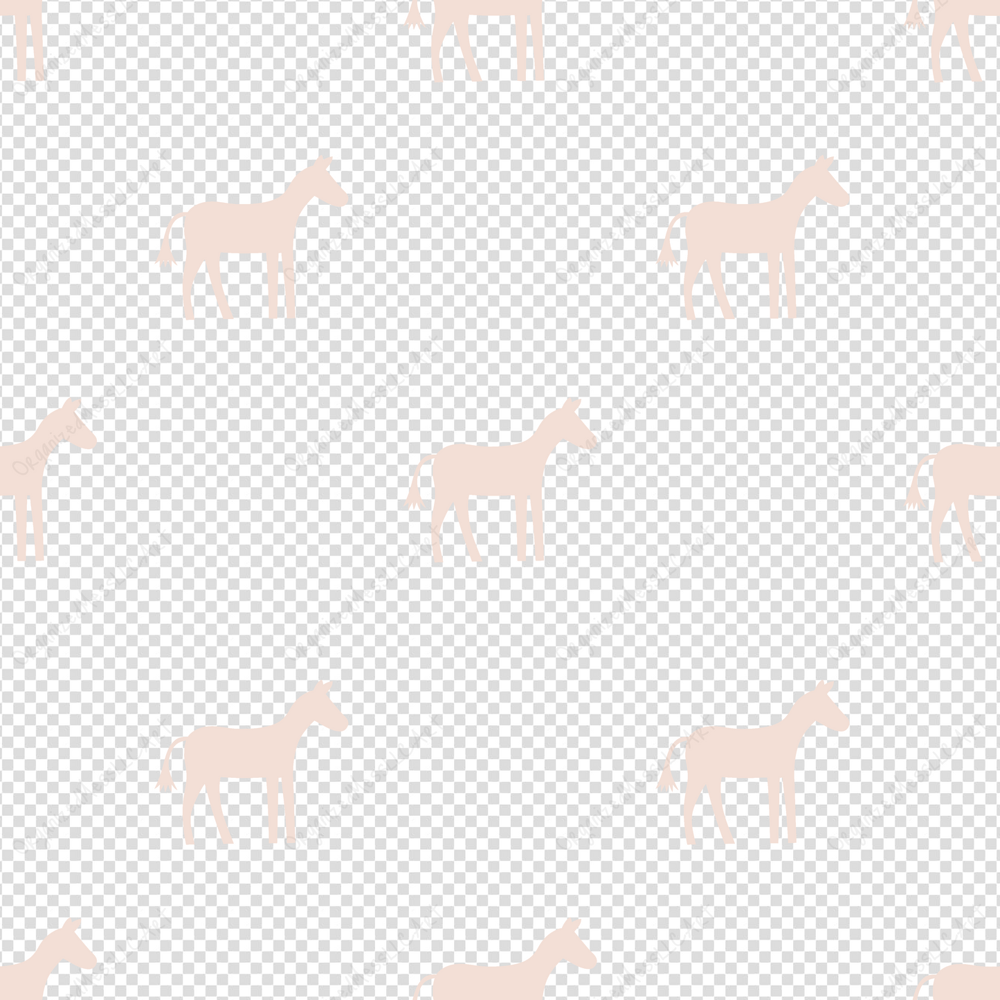 Donkey Pattern Instant Digital Download High Resolution PNG Format Digital Illustration