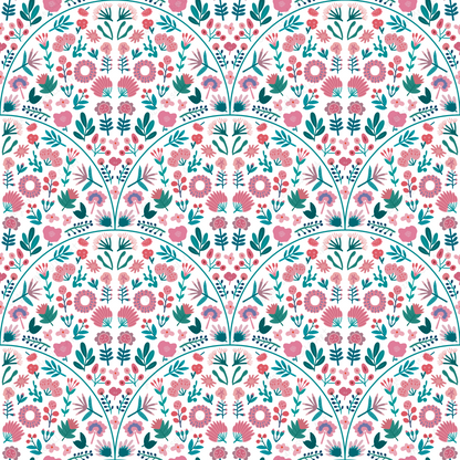 Floral Felines Pattern 3 Pattern Instant Digital Download High Resolution PNG Format Digital Illustration