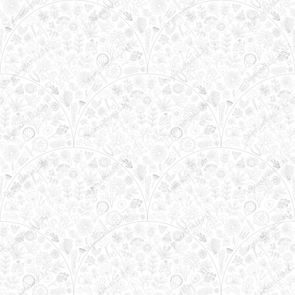 Floral Felines Pattern 4 Pattern Instant Digital Download High Resolution PNG Format Digital Illustration