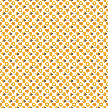 Floral Felines Pattern 5 Pattern Instant Digital Download High Resolution PNG Format Digital Illustration