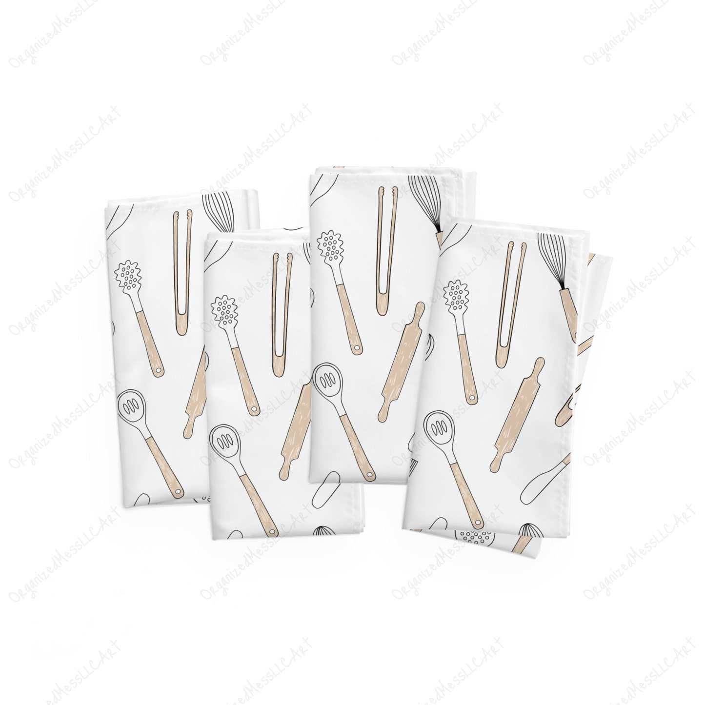 Kitchen Utensils Pattern Digital Download High Resolution PNG Format